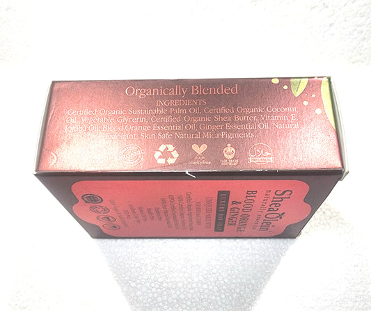 SheaOlein Naturally Essential BLOOD ORANGE & GINGER Luxury Bar Soap 8 oz