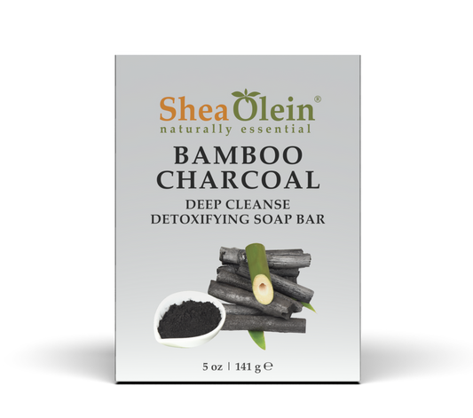 SheaOlein naturally essential Activated Bamboo Charcoal Deep Cleanse Detoxifying Soap Bar