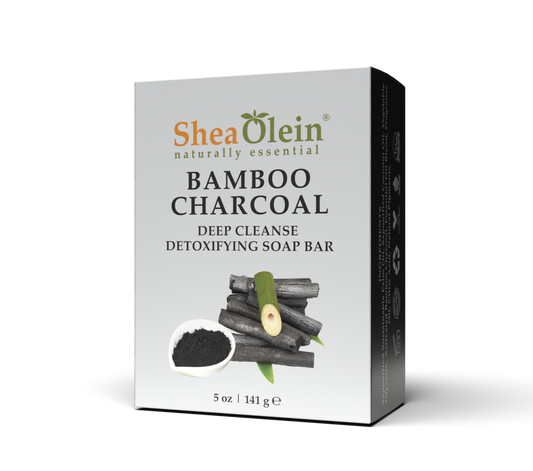 SheaOlein naturally essential Activated Bamboo Charcoal Deep Cleanse Detoxifying Soap Bar