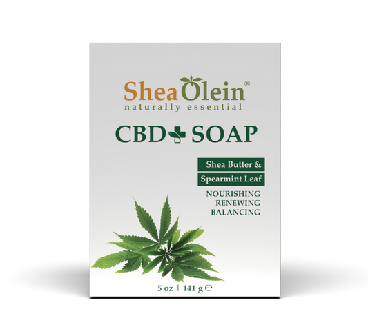 SheaOlein naturally essential CBD SOAP With Shea Butter & Spearmint Leaf 5 oz Bar