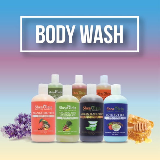 SheaOlein naturally essential AFRICAN BLACK SOAP BODY WASH with SheaOlein, Aloe Butter & Vitamin E